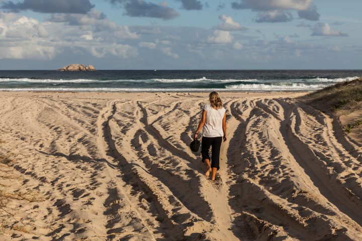 Tire Tracks on the Beach Smoky Cape Australia