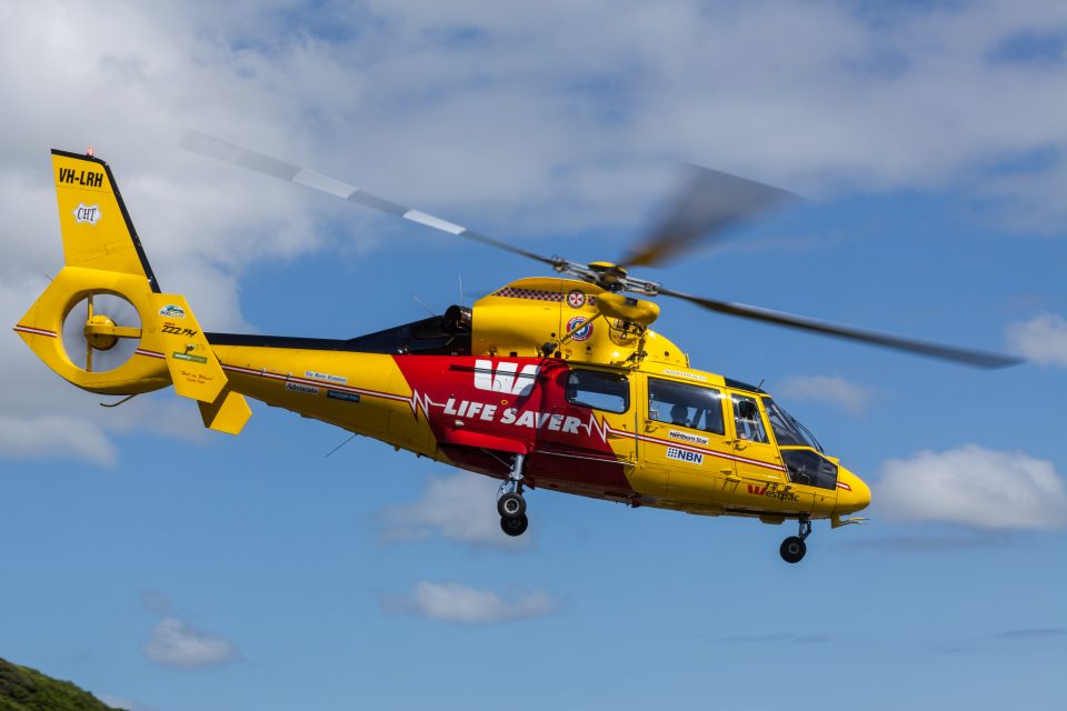 Helicopter Rescue Of Surfer Lennox Head Australia Feb 13 2011