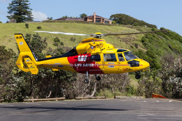Helicopter Rescue Of Surfer Lennox Head Australia Feb 13 2011
