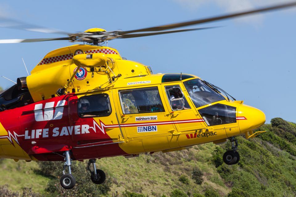 Helicopter Rescue Of Surfer Lennox Head Australia Feb 13 2011