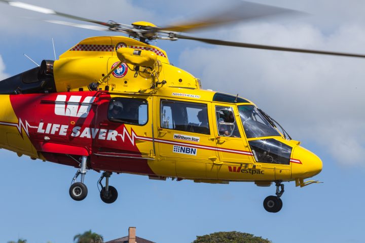 Helicopter Rescue Of Surfer Lennox Head Australia Feb 13 2011