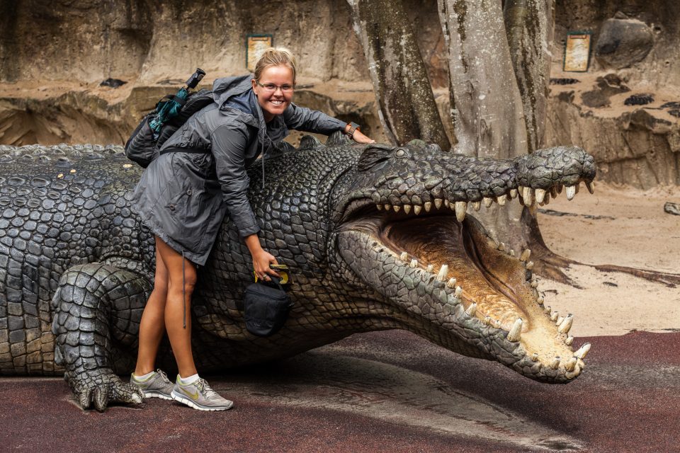 Dorothy and Crocodile Australia Zoo
