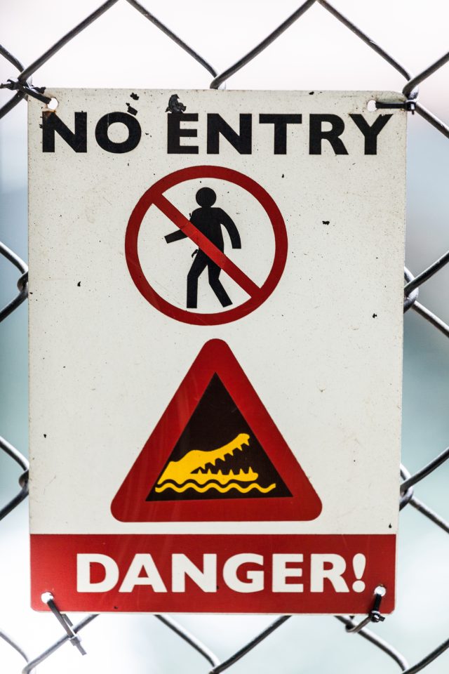 Danger No Entry Australia Zoo