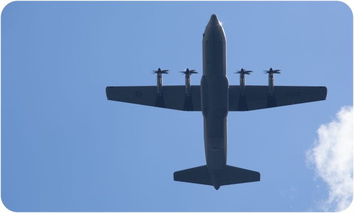 My Friend Dave Flying Over in his Hercules