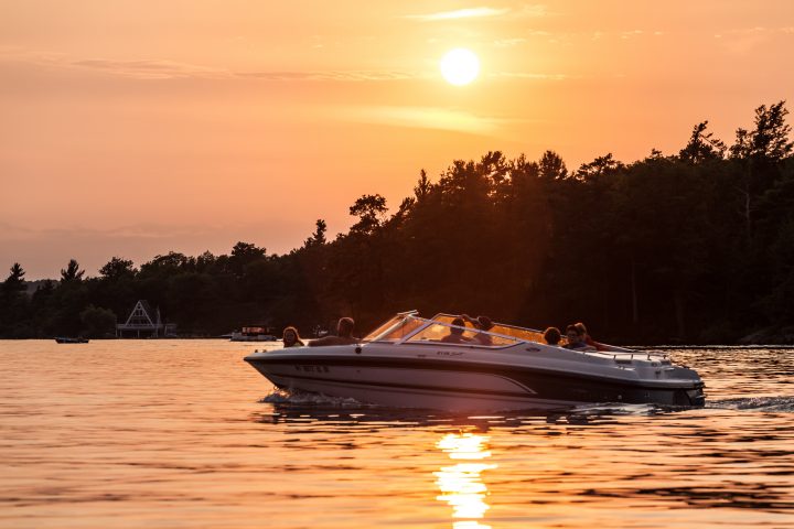 Boating 1000 Islands Sunset