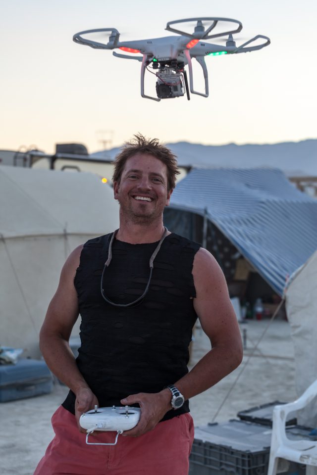FPV Quadcopter Pilot Burning Man 2013