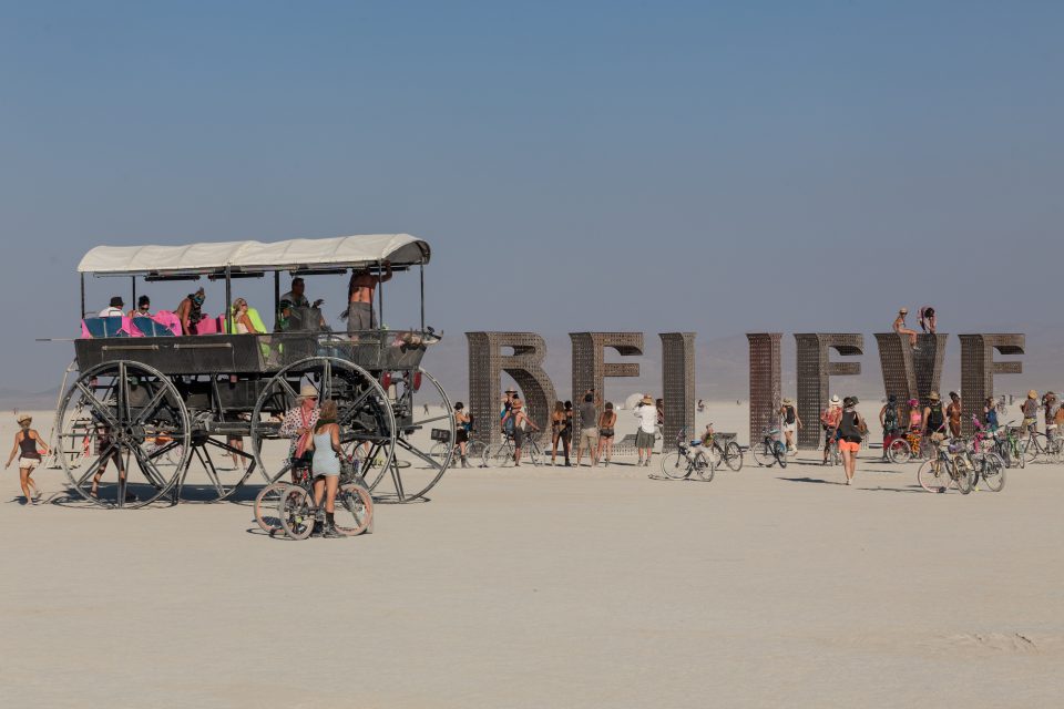 Believe And Art Car Burning Man 2013