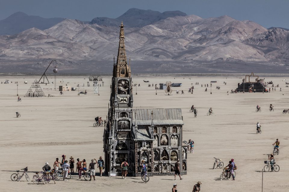 Photo Chapel and Mountains Burning Man 2013