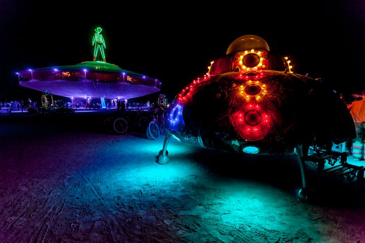 Alien Landing At The Man Burning Man 2013