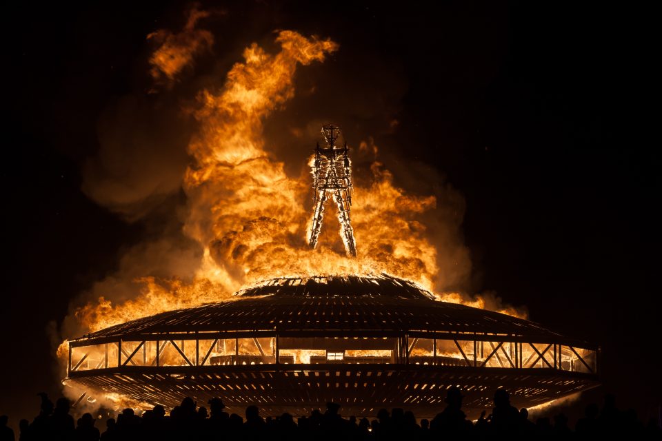 Curved Flame Burning Man 2013