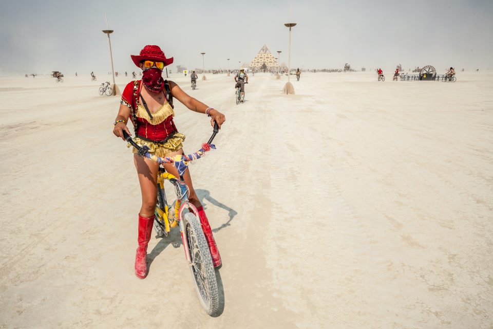 Burner In Front Of The Temple Burning Man 2013