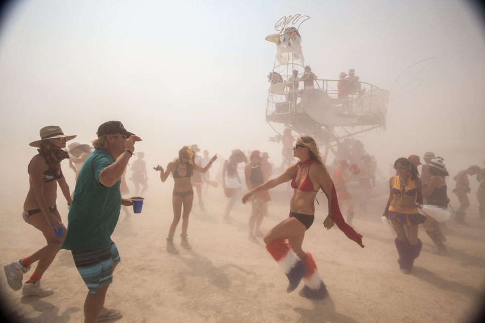 Dust Party Giant Cock Art Car Burning Man 2013