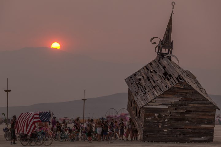 Church Trap At Sunset Burning Man 2013