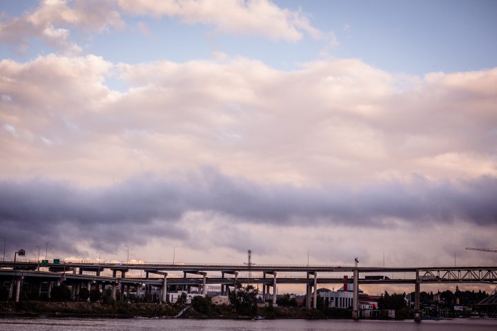 Curvy Elevated Highway And Sky