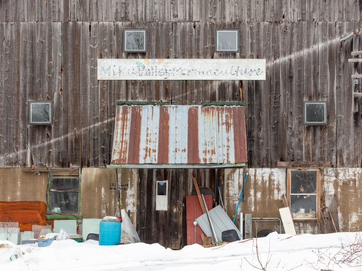 Barn Facade in Winter
