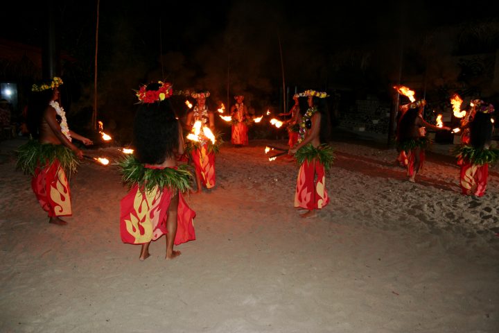 fire dancers