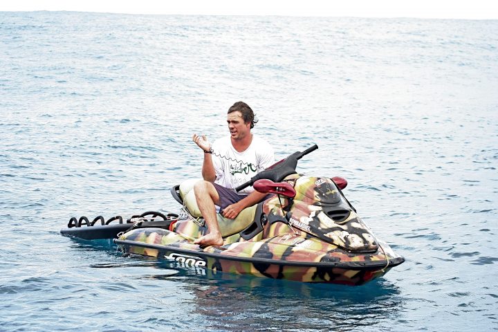 surfer on a jetski