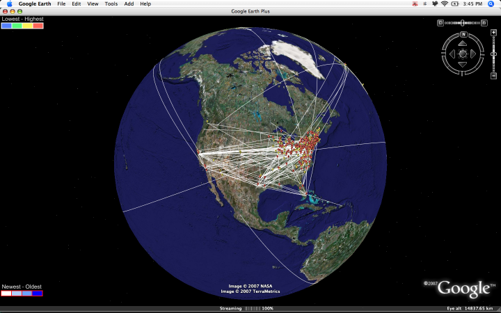 aim on google earth
