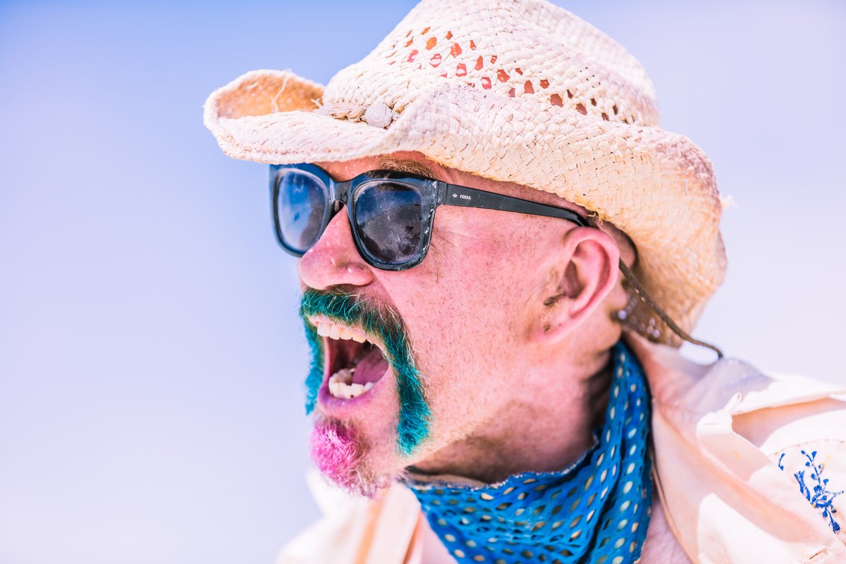 Always a pleasure to run into Mark while he's out doing some Burning Man.