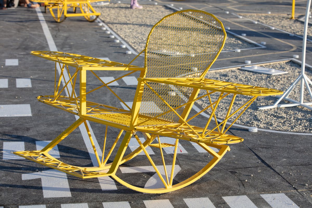 Airfield for walking in the clouds