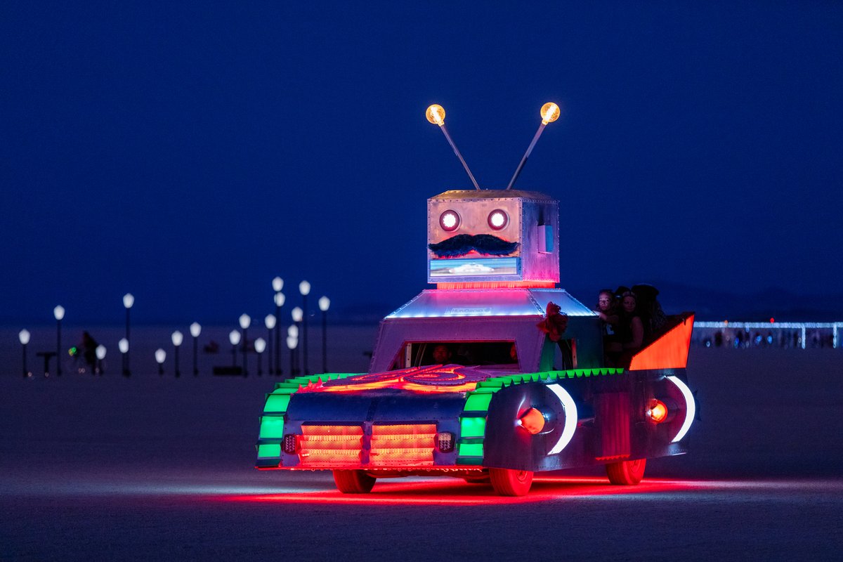 Hundroid Mutant Vehicle at Night
