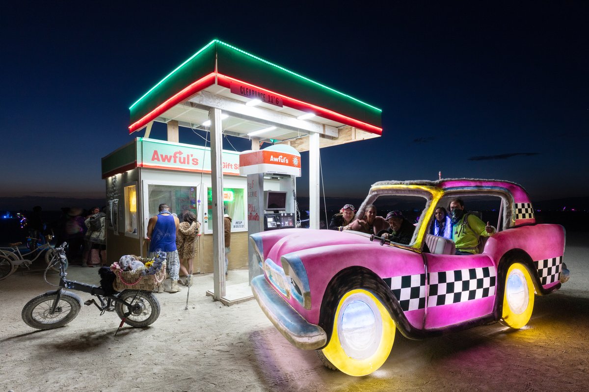 Hani's Deep Playa Tax Refueling at Awful's Gas & Snack