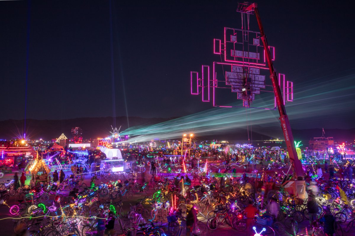 The party continues. This was shot before dawn at Robot Heart and the Mayan Warrior