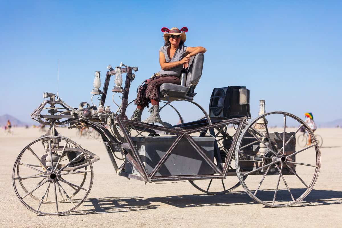 Merrilee Proffitt on the Electric Wrecker Mutant Vehicle, by Keith Johnson and Merrilee Proffitt