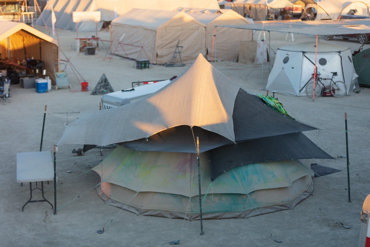 Nice layers of shade on this tent.