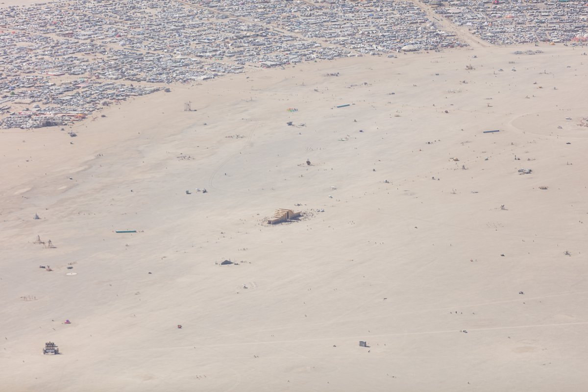 Burning Man 2019 Aerial Photo. I shot this while hanging out the window of a small Cessna. The image was shot on Friday August 31, 2019. Thank you to the pilot of the aircraft Purple Haze.