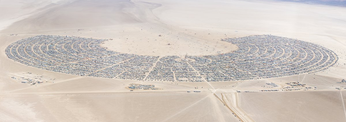 Burning Man 2019 Aerial Photo. I shot this while hanging out the window of a small Cessna. The image was shot on Friday August 31, 2019. Thank you to the pilot of the aircraft Purple Haze.