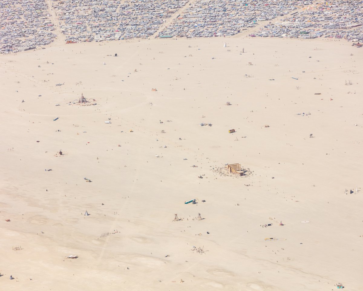 Burning Man 2019 Aerial Photo. I shot this while hanging out the window of a small Cessna. The image was shot on Friday August 31, 2019. Thank you to the pilot of the aircraft Purple Haze.