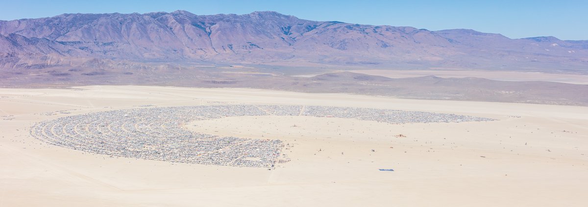 Burning Man 2019 Aerial Photo. I shot this while hanging out the window of a small Cessna. The image was shot on Friday August 31, 2019. Thank you to the pilot of the aircraft Purple Haze.