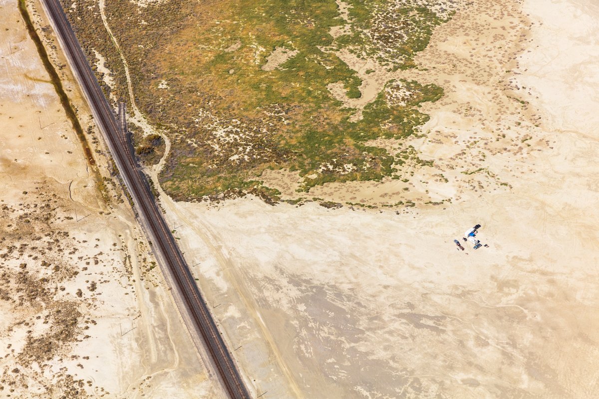 Aerial view of the area around Black Rock City