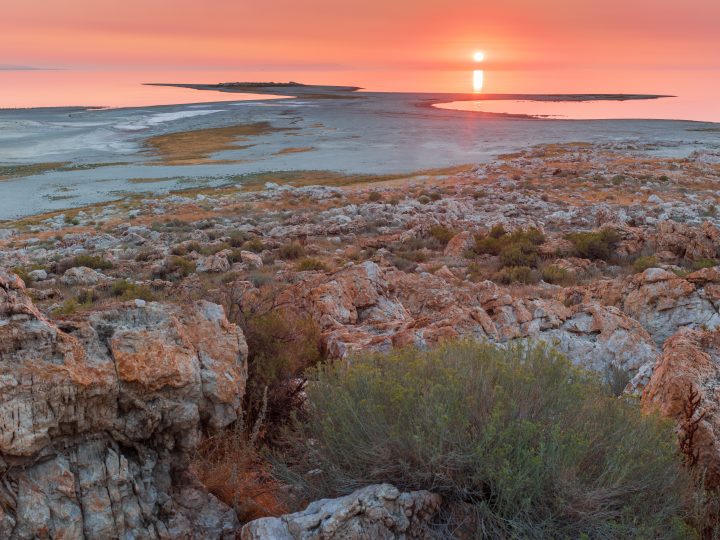 Pastel Sunset at Great Salt Lake