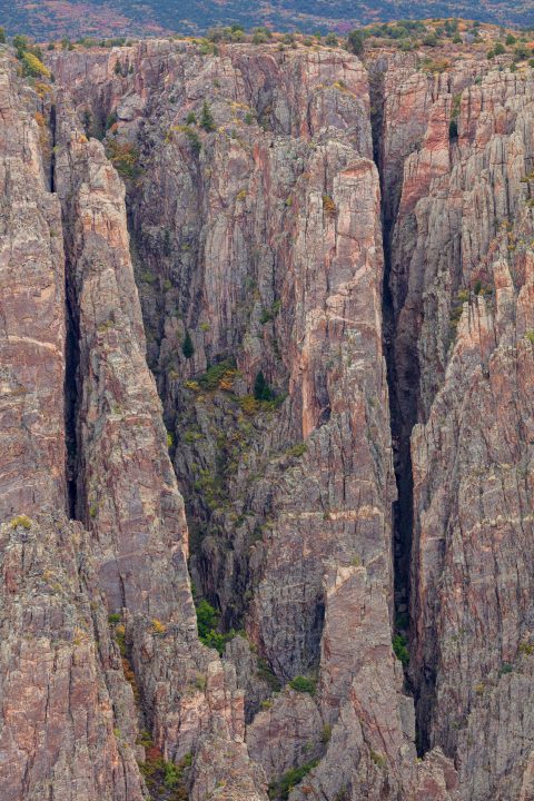 Crevices at Black Canyon of the Gunnison National Park