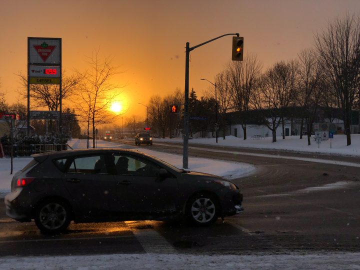 Snowy Sunset