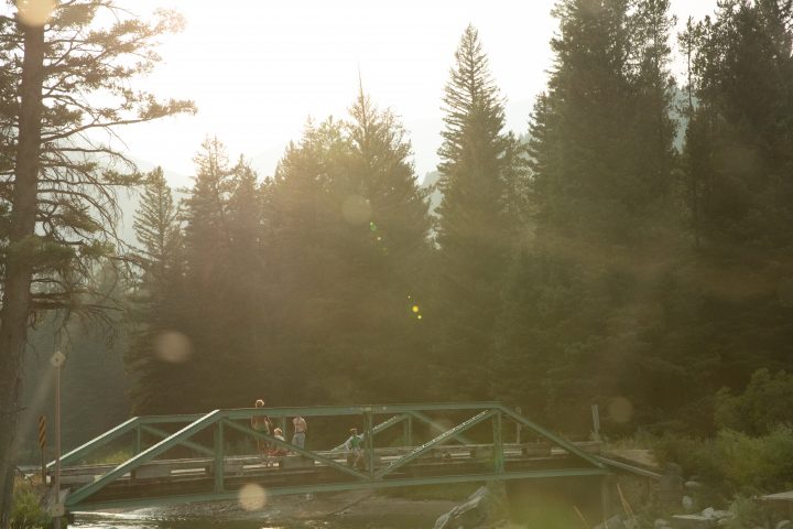 Kids Playing on a Bridge