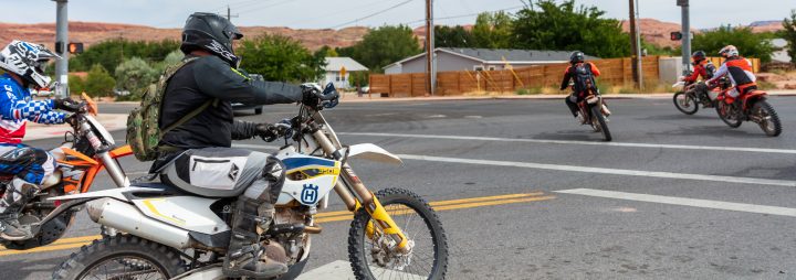 Dirt Bikes on the Street in Moab