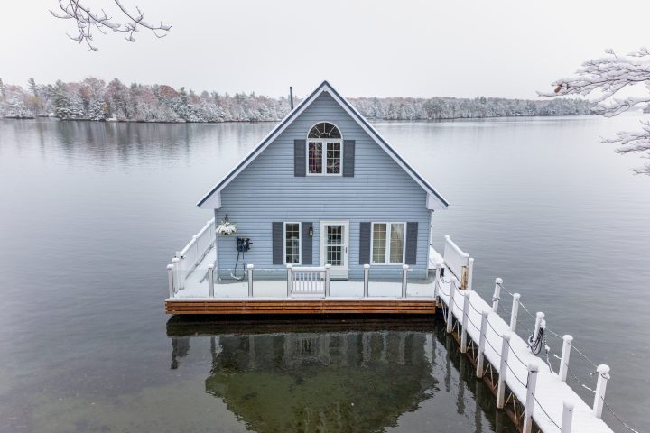 Floating House on The River