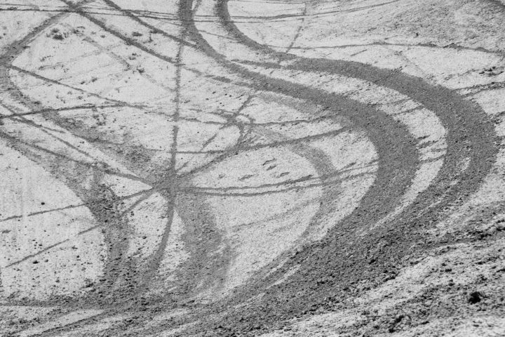 Intersecting Tire Tracks