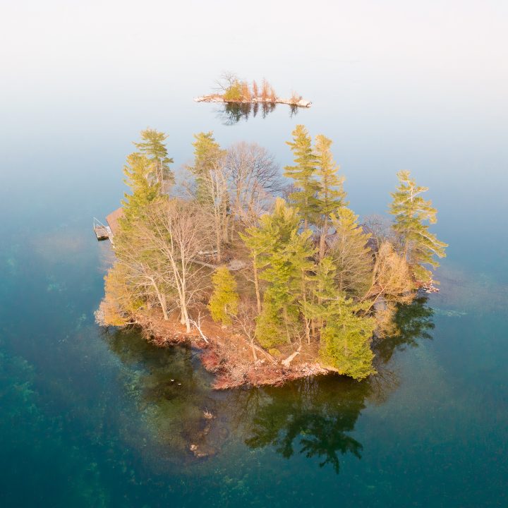 Tiny Island and Small Island with Trees