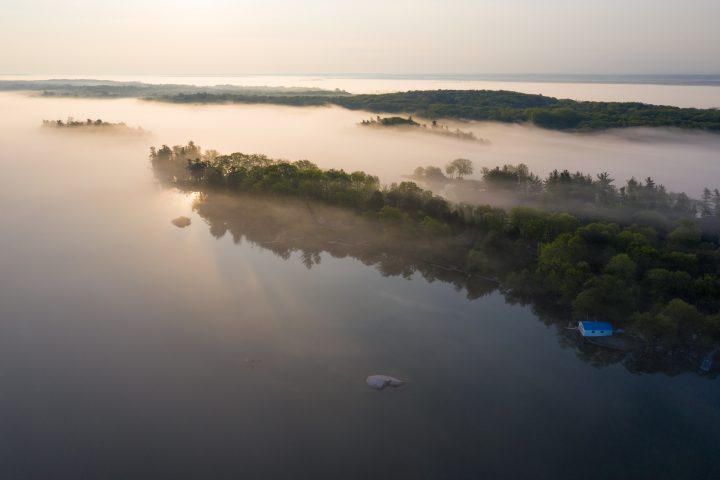 Islands in the Fog at Dawn