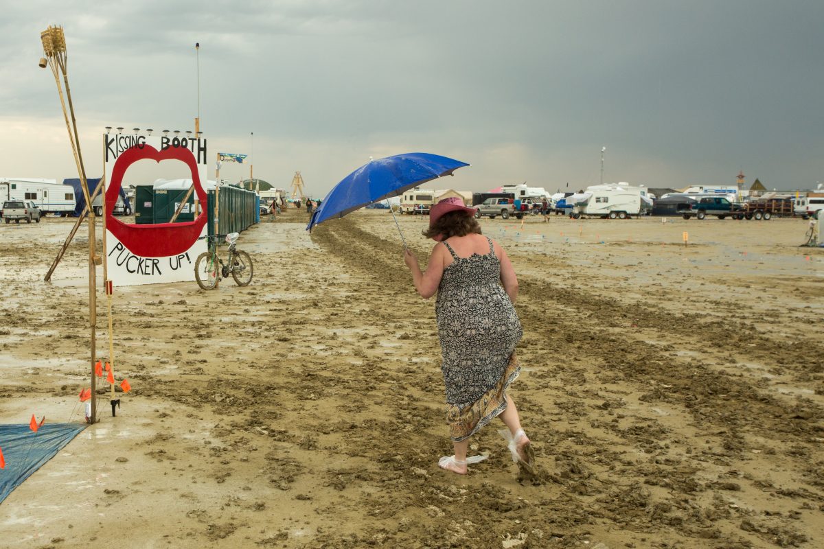 Tough to Walk on Wet Playa
