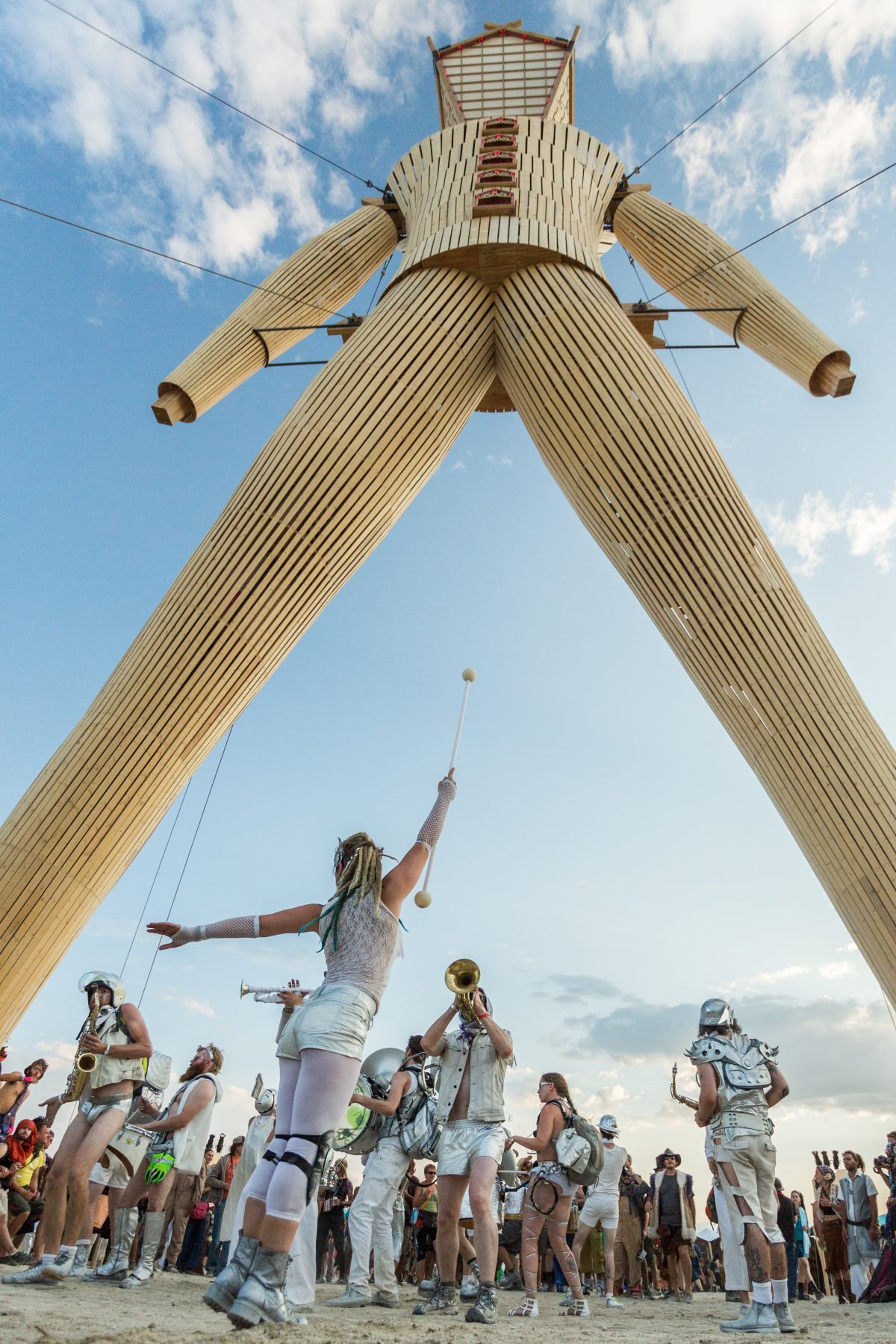 Musicians play at the Man  2014