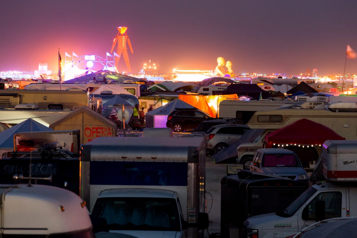 Layers of BRC at night