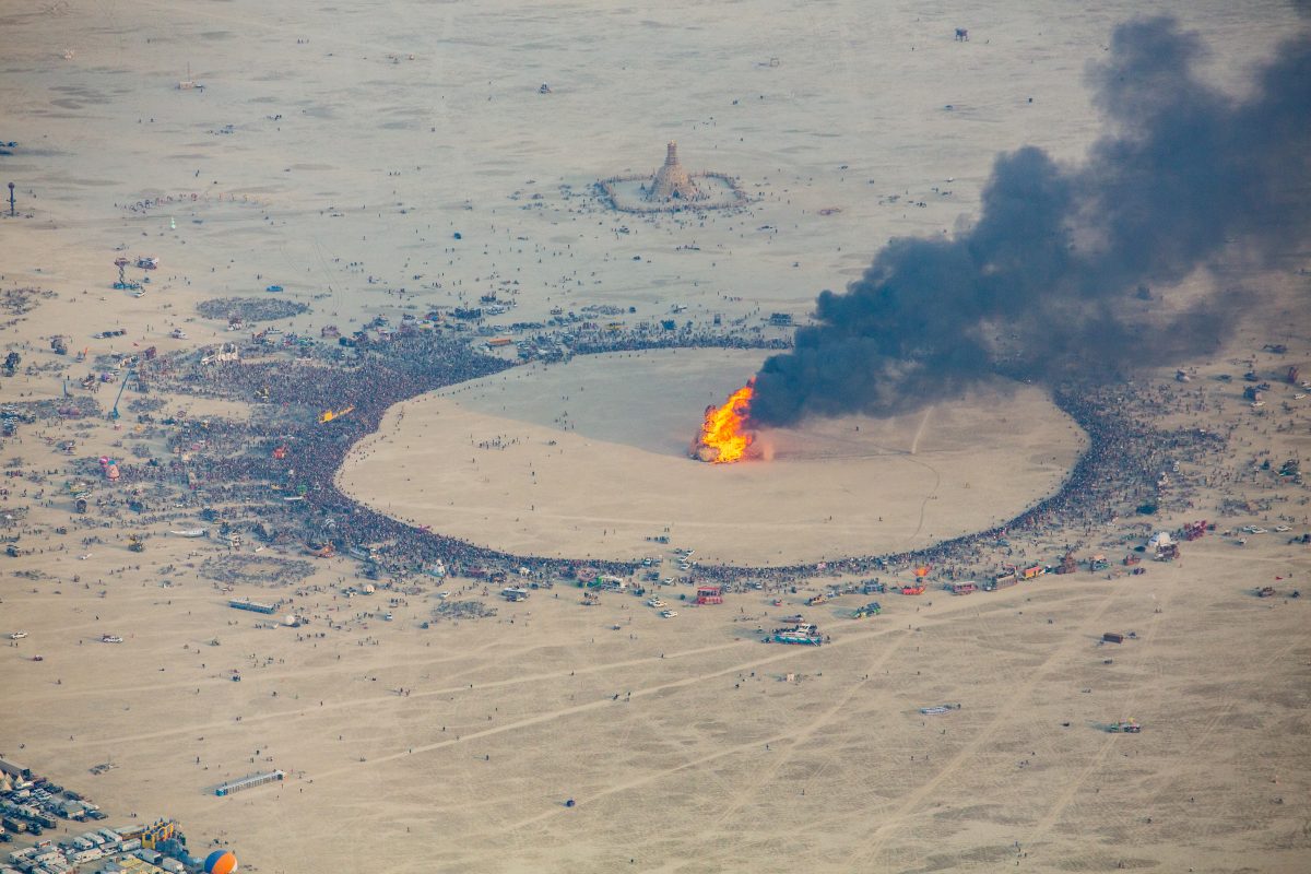 Aerial Photo of Embrace Burn 2014
