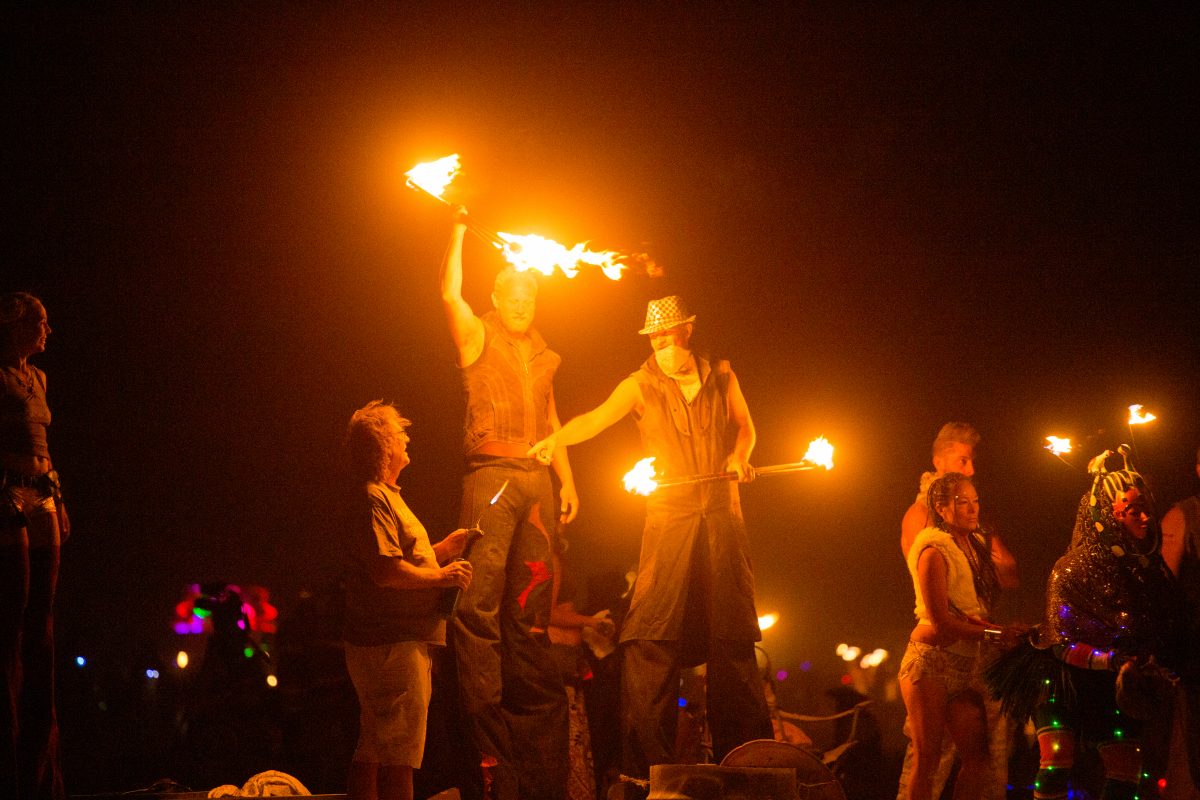 Fire Dancers on Burn Night 2014