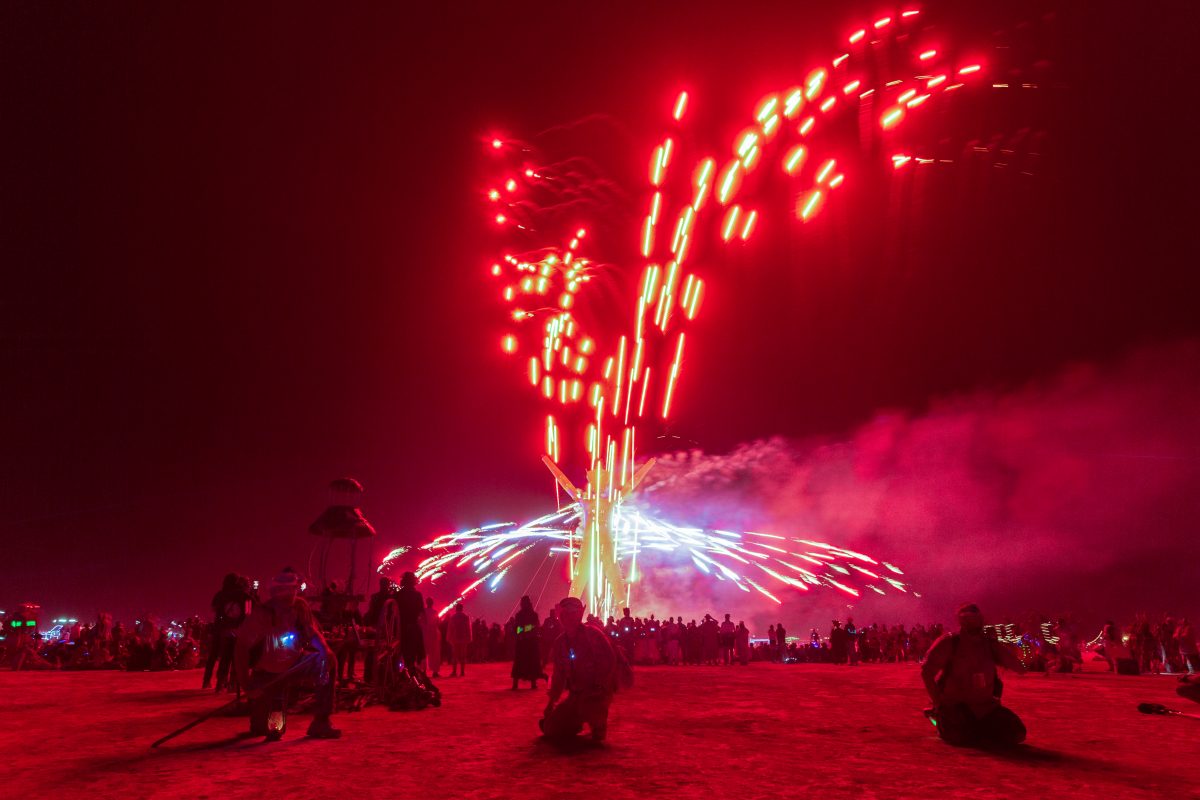 Fireworks at the Man Burn 2014