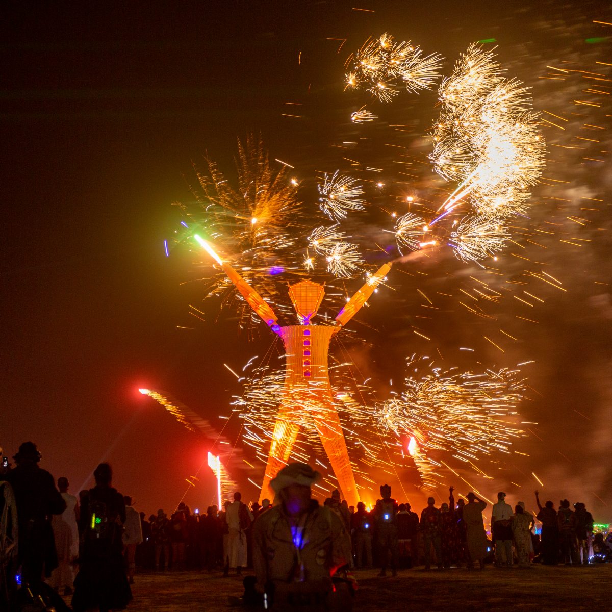 Fireworks at the Man Burn 2014